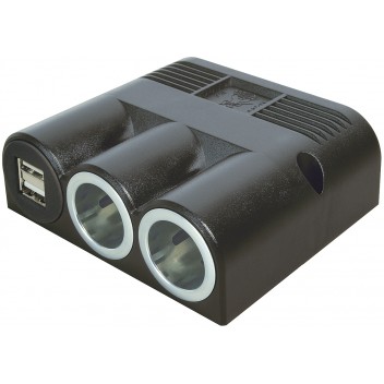 Image for ProCar 67324500 s/m Twin Lighter Socket + Twin USB
