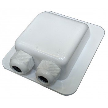 Image for 2-hole Waterproof Cable Box (6-12mm Gland) White