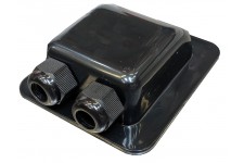 2-Hole Waterproof Cable Box (2-6mm Black Gland)