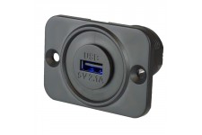 Alfatronix Panel-Mount Single USB Socket (2.1A Output)