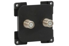 Satellite Twin Socket Plate: Black