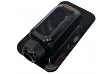 1-Hole Waterproof Cable Box (2-6mm Gland) Black