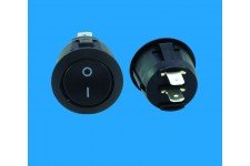 Circular On/Off Rocker Switch Black