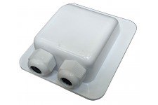 2-hole Waterproof Cable Box (2-6mm Gland) White