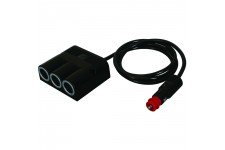 Pro Car Triple Surface-Mounted Power Socket + Plug