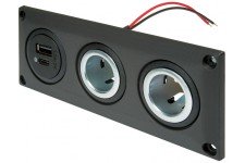 BST 67322500: KFZ - USB charging socket, 2-way, 12 - 24V, 5V - 2.5A,  built-in at reichelt elektronik