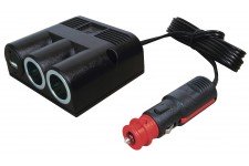 Pro Car Triple Surface-Mounted Socket Inc USB With P