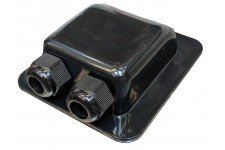 2-hole Waterproof Cable Box (6-12mm Gland) Black