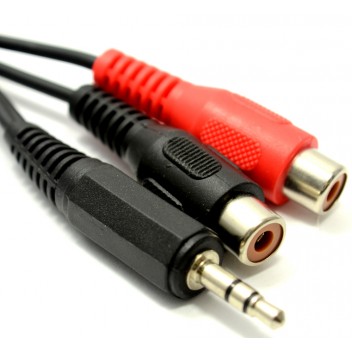 3.5mm Jack to 2 x RCA Phono Stereo Audio Cable Extra Long Lead - 3