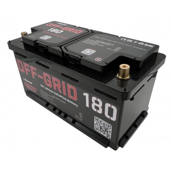 OFF-GRID 180: 180Ah/200A 12V Low-case Lithium Battery Image for OFF-GRID 180: 180Ah/200A 12V Low-case Lithium Battery