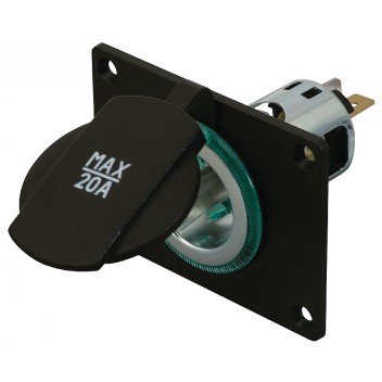 ProCar 68141000 12V/24V Power Socket With Mounting Plate Image for ProCar 68141000 12V/24V Power Socket With Mounting Plate