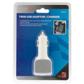 12V/24V Twin USB Adaptor Image for 12V/24V Twin USB Adaptor