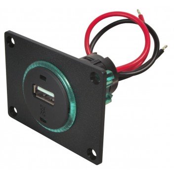 Pro Car 67332500 USB Flush-Mount Socket + Panel Image for Pro Car 67332500 USB Flush-Mount Socket + Panel