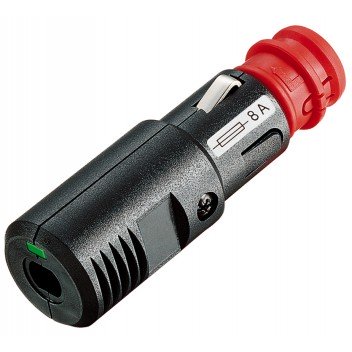 ProCar 67722100 Univ. Plug With 8A Fuse + LED Image for ProCar 67722100 Univ. Plug With 8A Fuse + LED