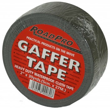 Roadpro Gaffer Tape (Black): 30yds X 2 Inch Image for Roadpro Gaffer Tape (Black): 30yds X 2 Inch