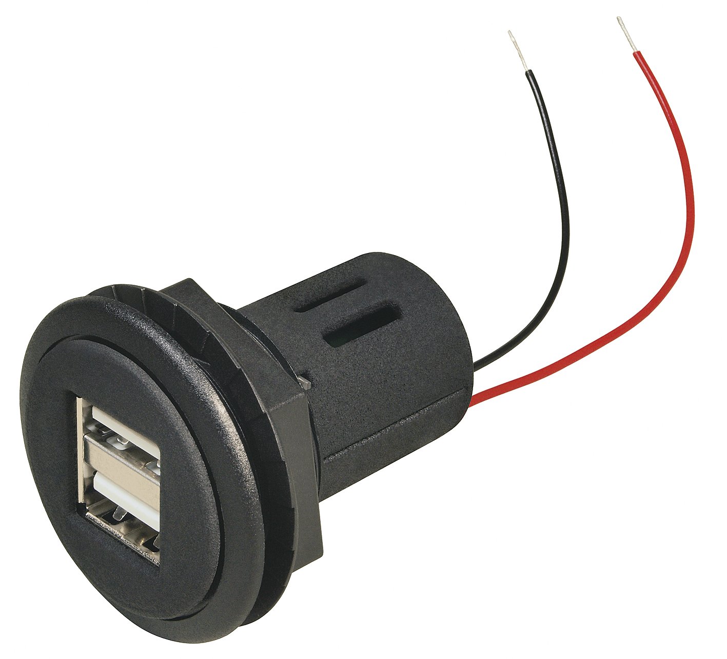 ProCar 67321500 Double USB Flush-mount Socket - RoadPro